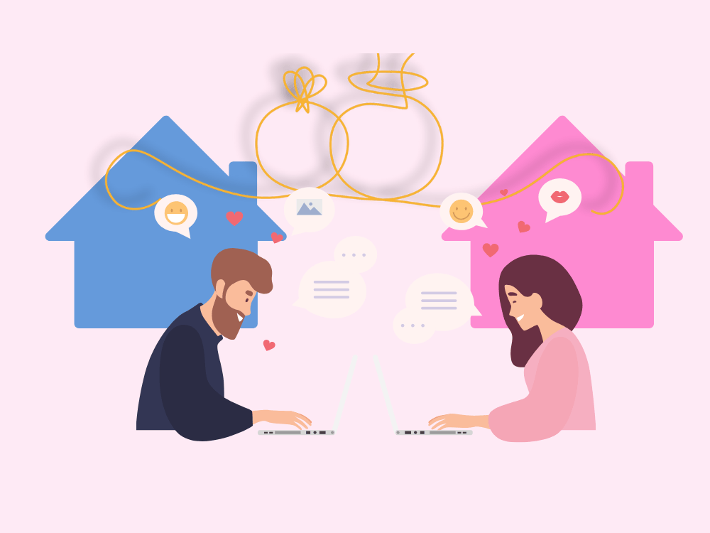 離れて暮らしても心はそばにある別居婚夫婦のイメージ